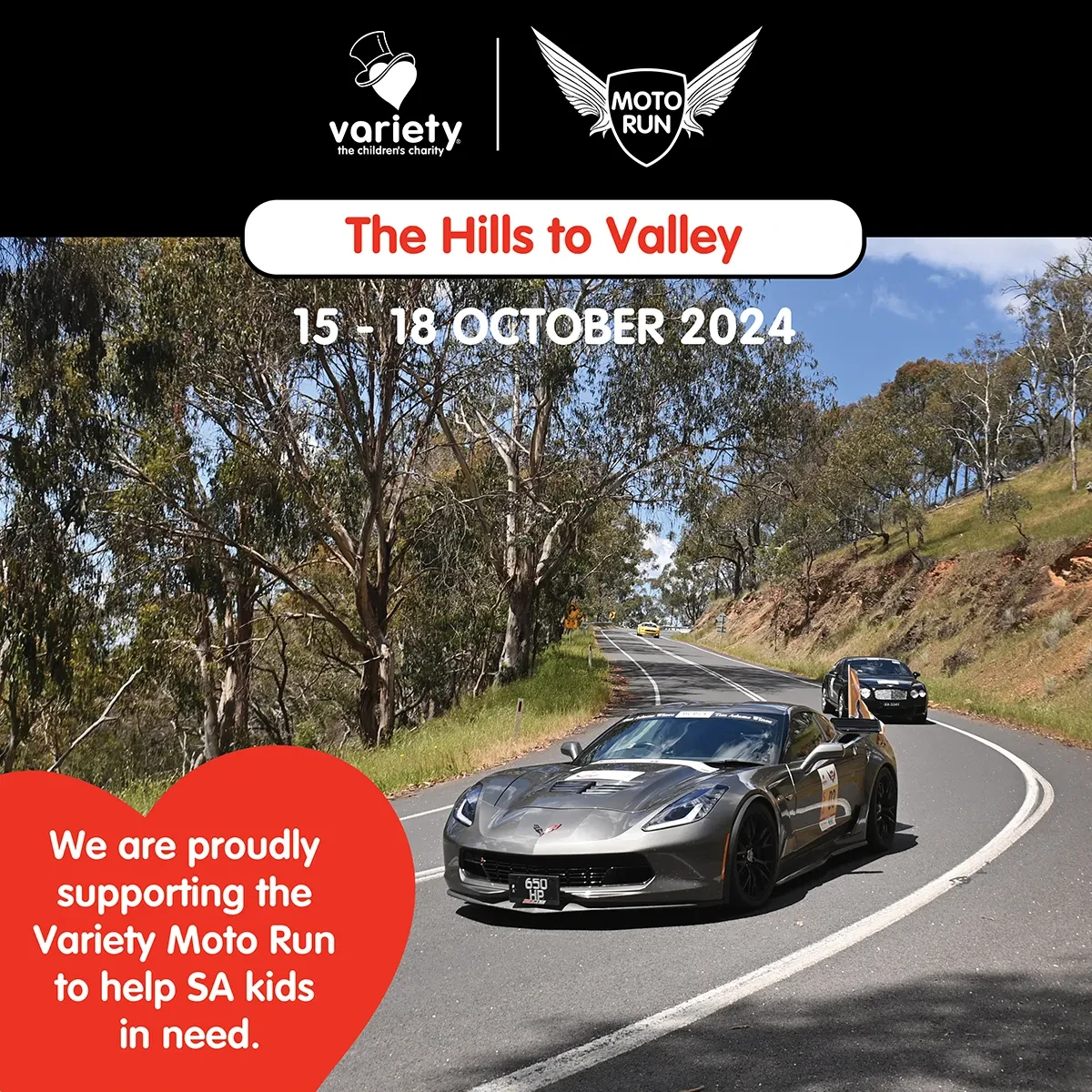 Proudly Supporting the 2024 SA Variety Moto Run – Hills to Valley!